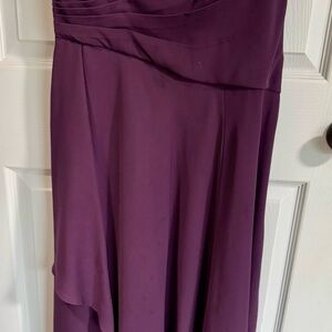 David's Bridal Purple Strapless Dress